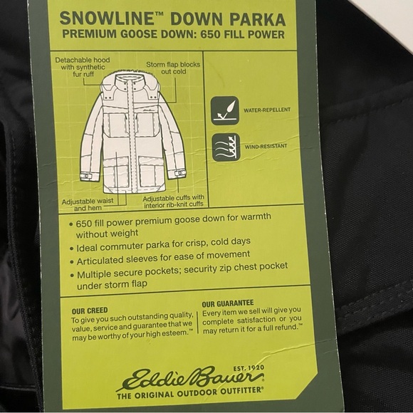 NEW! Eddie Bauer Premium Goose Down Snowline Parka - Picture 5 of 14